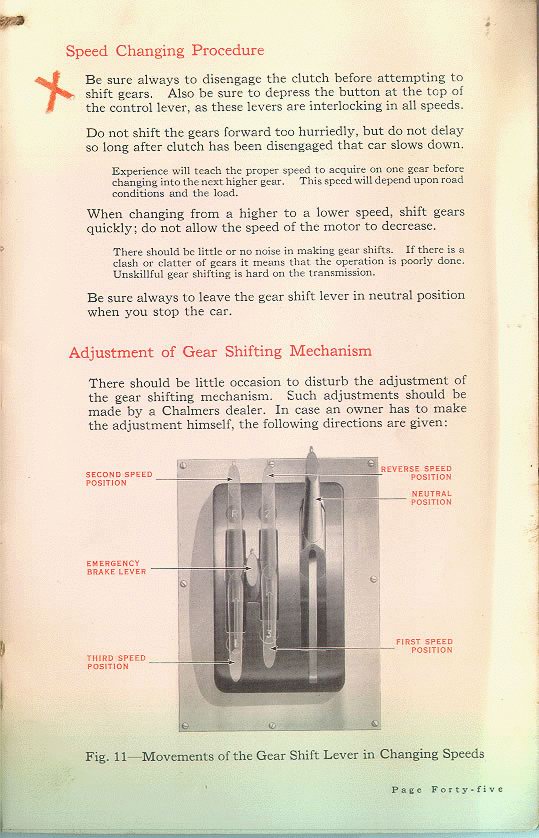 1915 Chalmers Book of Instructions Page 29